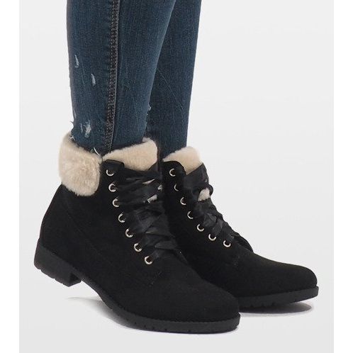 Mustat eristetyt nauhakengät C-7100 2