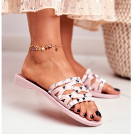 LU BOO Naisten vaaleanpunaiset tossut, kumiset Patty -nastat vaaleanpunainen 1