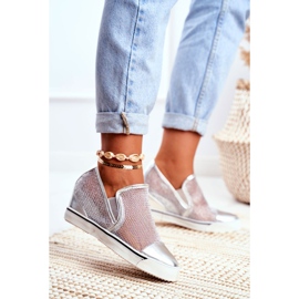 Naisten Lu Boo -tennarit, joissa mesh -hopea Morgono harmaa 1