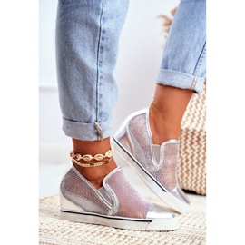 Naisten Lu Boo -tennarit, joissa mesh -hopea Morgono harmaa 2