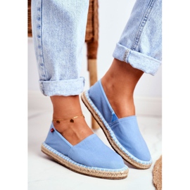 Naisten Espadrilles punottu Sole Blue Big Star DD274A153 sininen 1