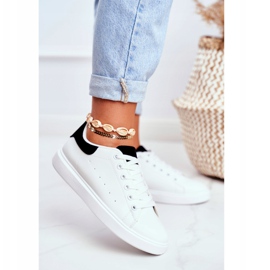 PS1 Naisten urheilukengät, valkoiset ja musta kantapää Milly valkoinen 2