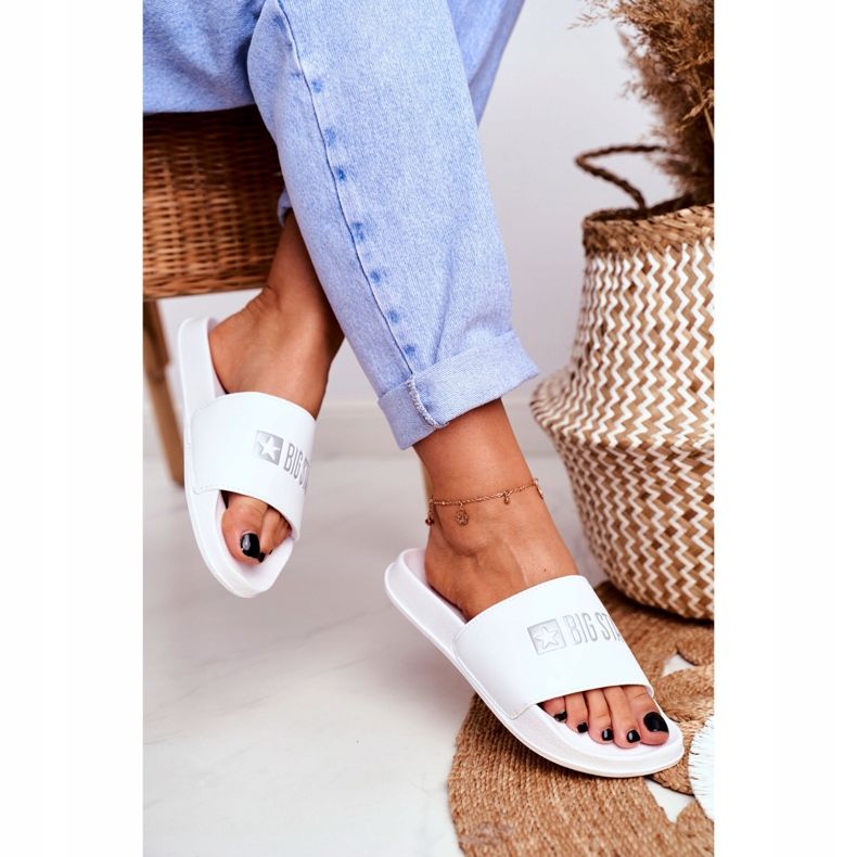 Naisten tossut Big Star Classic White GG274044 valkoinen 2