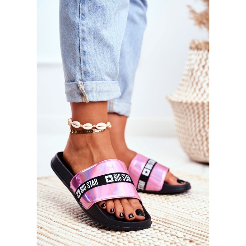 Naisten tossut Big Star Pink Holo GG274008 vaaleanpunainen 1