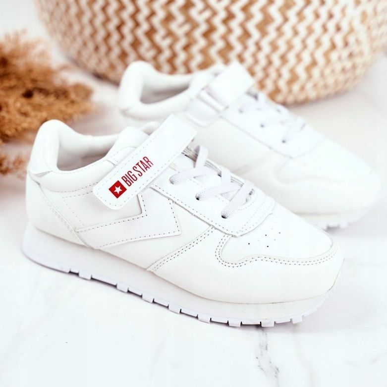 Urheilu Lasten kengät Big Star Velcro White GG374057 valkoinen 1