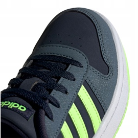 Adidas Hoops 2.0 Jr FW3171 kengät musta tummansininen vihreä 2