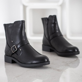 J. Star Litteät kantapää saappaat musta 1