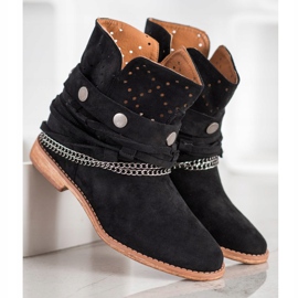 Bella Paris Saappaat koristeellisilla raidoilla musta 2