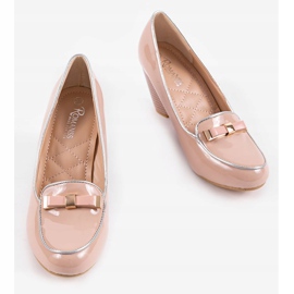 Beige kiilapumput, joissa on keula 0088-4 ruskea 2