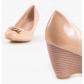 Beige kiilapumput soljella 0089-3 ruskea 2