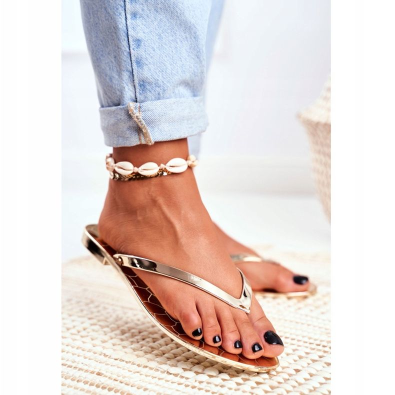 Lu Boo Metalliset varvastossut Kulta Eltoro Ii gat. kultainen 2