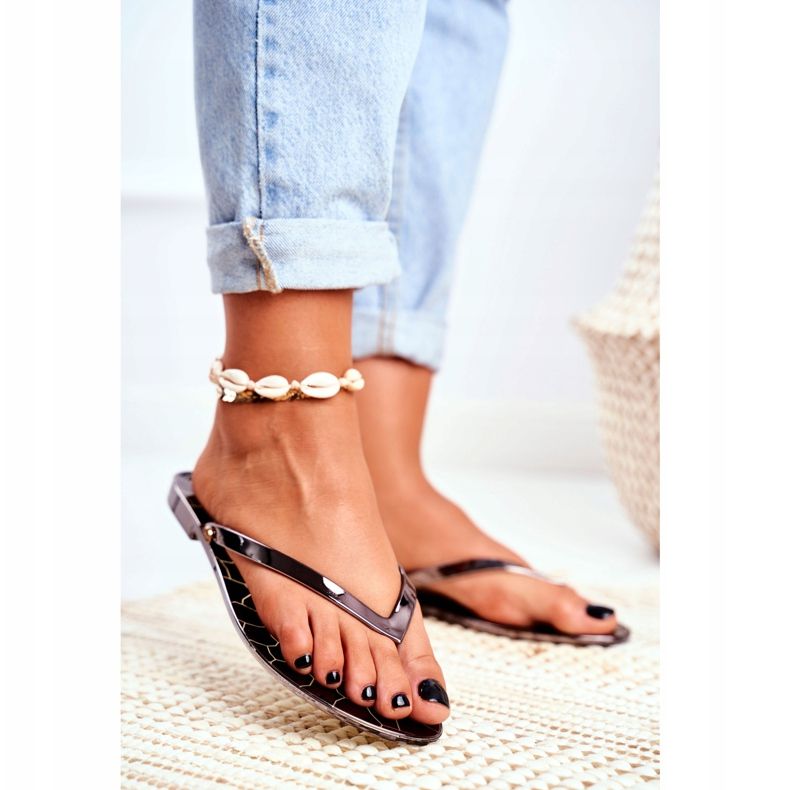 Lu Boo Metalliset varvastossut Pewter Eltoro Ii gat. musta harmaa 2