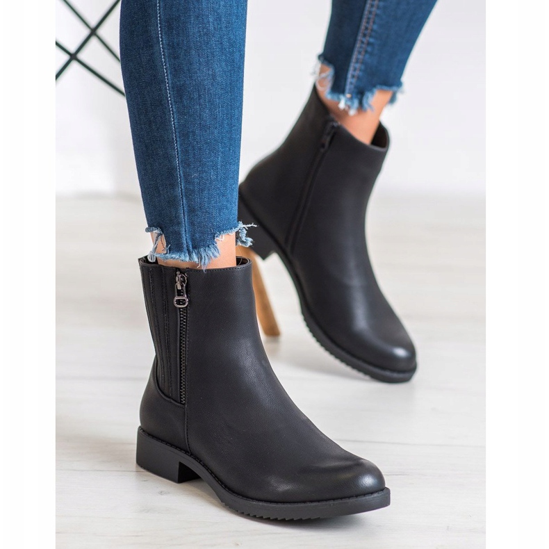 J. Star Korkeat saappaat Eco -nahkaa musta 1