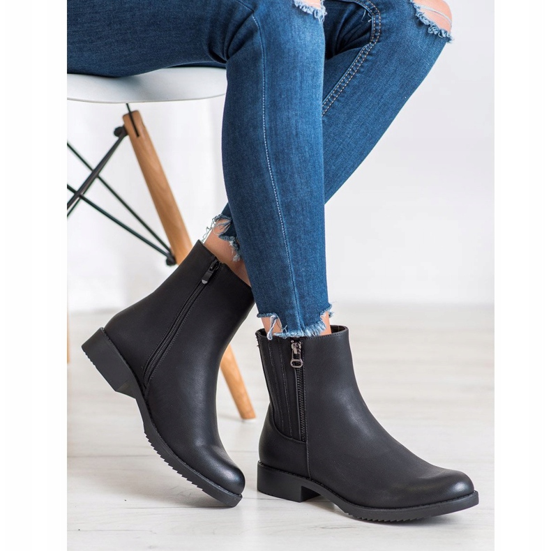 J. Star Korkeat saappaat Eco -nahkaa musta 2