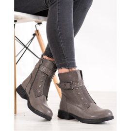 J. Star Harmaat saappaat, joissa kuminauha 1