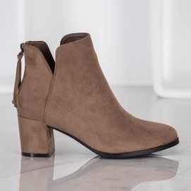 VINCEZA vetoketjusaappaat ruskea 1