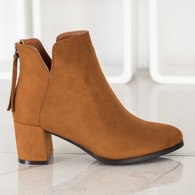 VINCEZA vetoketjusaappaat ruskea 2