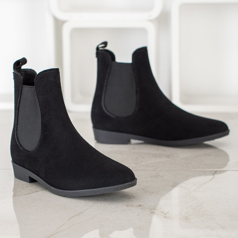 Bona Mokkanahkaiset Chelsea -saappaat musta 1