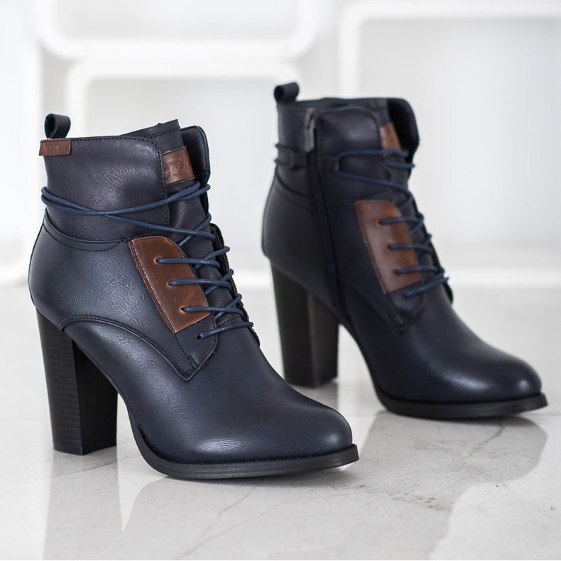 Evento Tummansiniset saappaat pylväässä laivastonsininen sininen 1