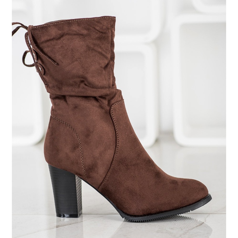 J. Star Korkeat, tummanruskeat saappaat 2