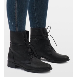 Mustat nauhakengät 16006-58 1