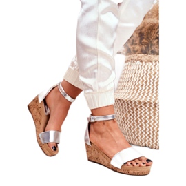 SEA Naisten sandaalit Wedge Silver MarryMe hopea 2