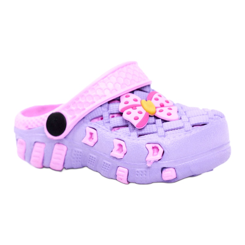 NEWS Lasten tohvelit Vaahto Crocs Violet Bow Susan violetti vaaleanpunainen 3