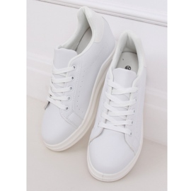 Valkoinen MY-0367 Valkoiset lenkkarit piilotetulla kiilakorolla 1