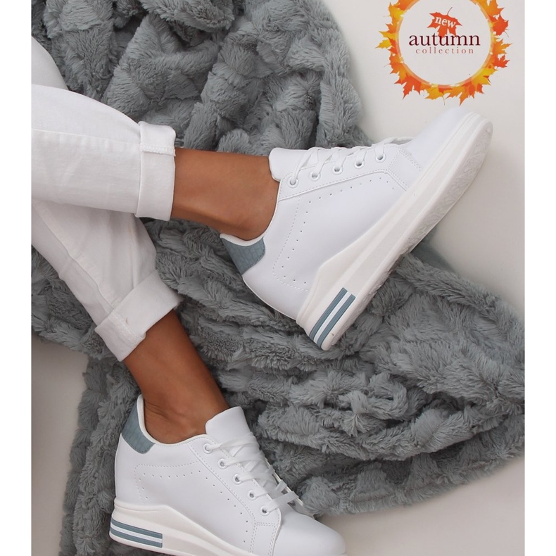 Valkoiset MY-0367 VALKOISET / SINISET lenkkarit piilotetussa kiilassa valkoinen 1