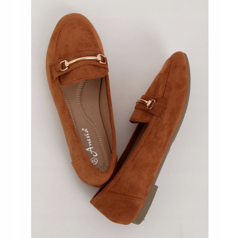 Naisten loafers kameli 88-385 Camel ruskea 1