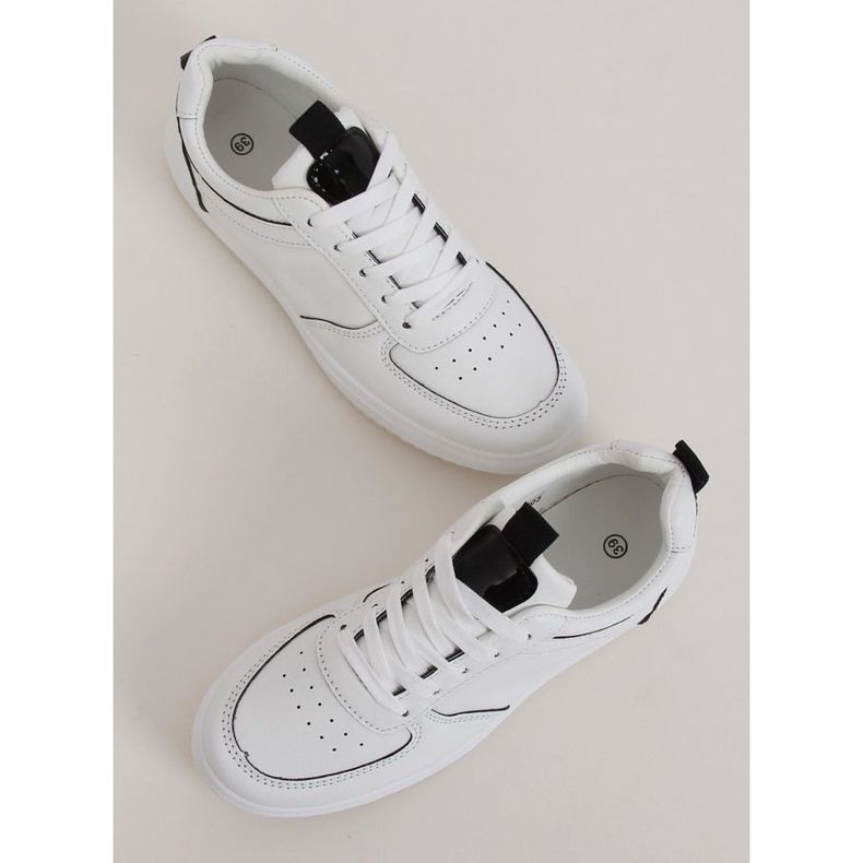 Valkoiset naisten urheilukengät KK-203 WHITE / BLACK valkoinen musta 1