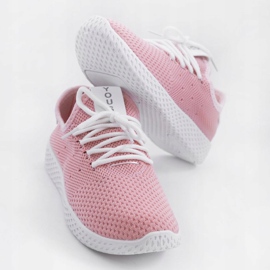 H935-5 vaaleanpunaiset liukuvat urheilukengät vaaleanpunainen 2