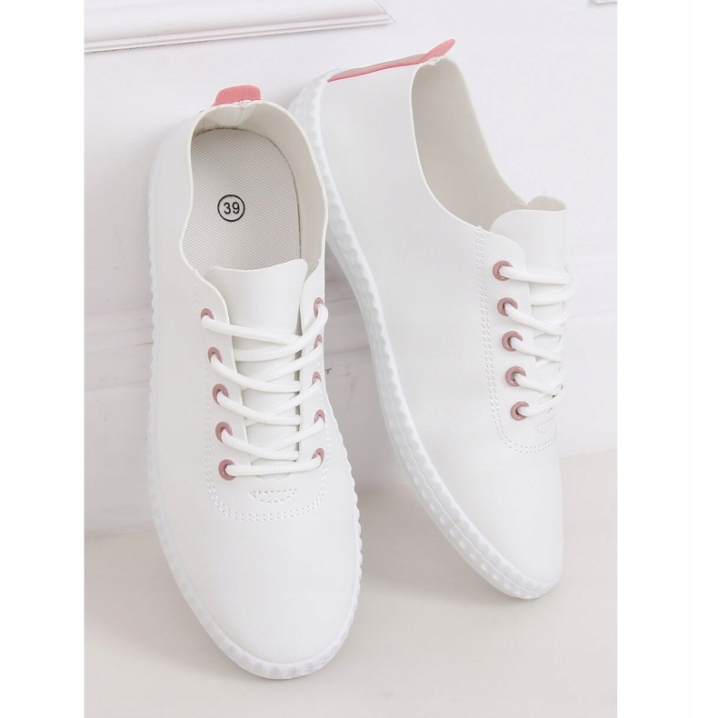 Naisten valkoiset ja vaaleanpunaiset lenkkarit 6165 Pinkki valkoinen vaaleanpunainen 1