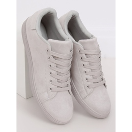 Harmaat mokkanahkaiset naisten lenkkarit 6301 2