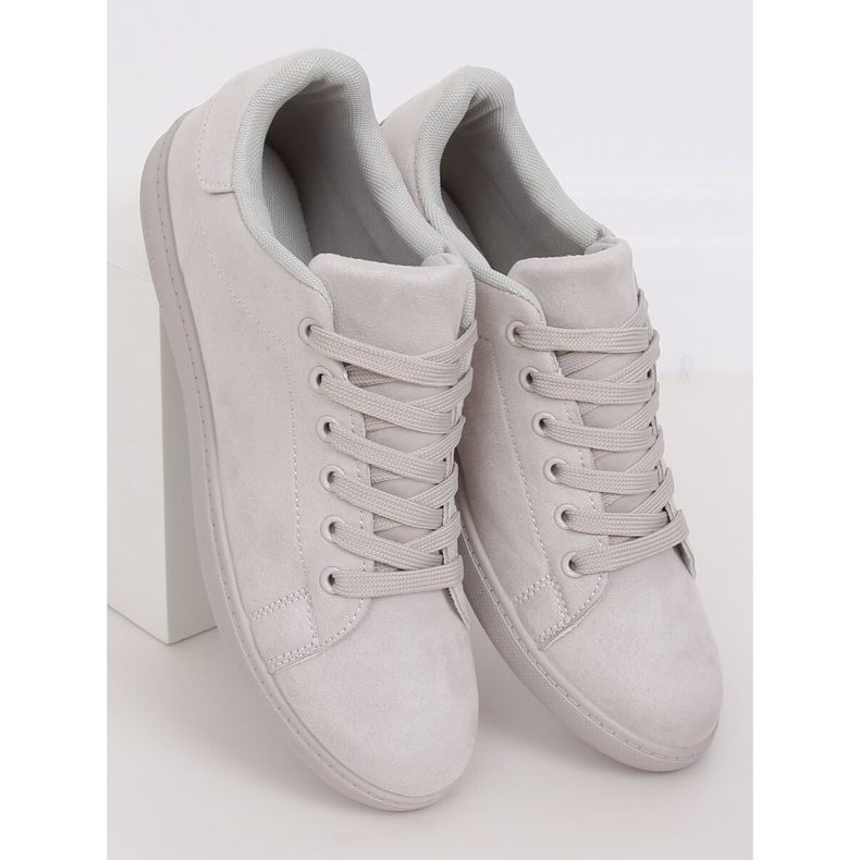 Harmaat mokkanahkaiset naisten lenkkarit 6301 2