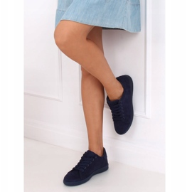 Tummansininen mokkanahkaiset naisten lenkkarit 6301 laivastonsininen 2