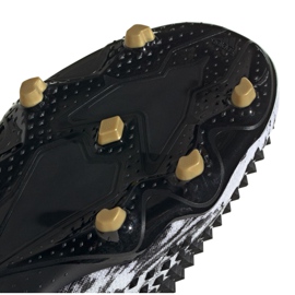 Adidas Predator 20.1 Fg Jr FW9208 jalkapallokengät musta, valkoinen, musta, kulta valkoinen 1