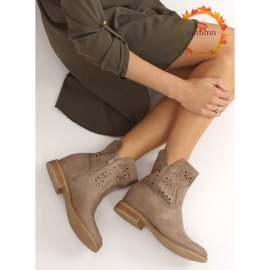 Avoimet saappaat piilotetulla kantapäällä beige CH2008 Beige ruskea 1