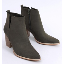 Korkeakorkoiset saappaat, mantelinvihreät varpaat M397 Vihreä 1