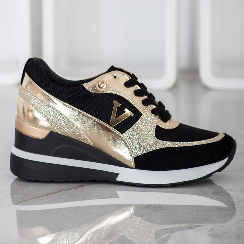 Vinceza Vincez Wedge -lenkkarit musta keltainen 2