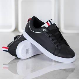 SHELOVET Tyylikkäät lenkkarit Eco -nahalla musta 1