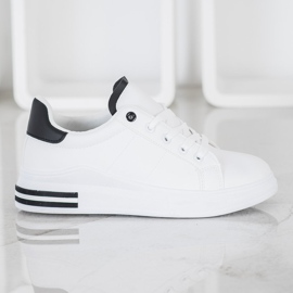 SHELOVET Muodikkaat sidotut lenkkarit valkoinen 1