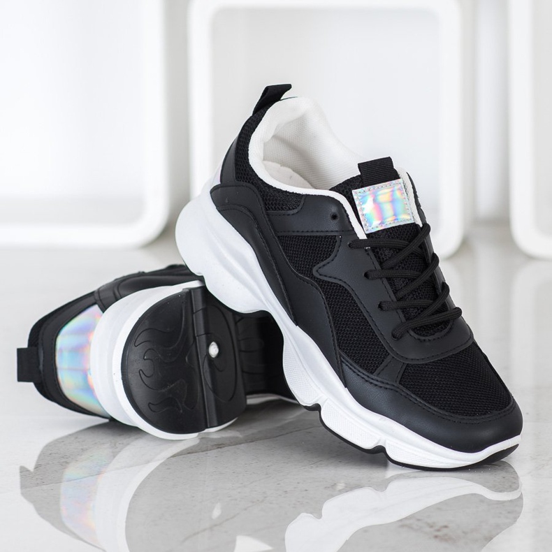 SHELOVET Mukavat mustat lenkkarit 1