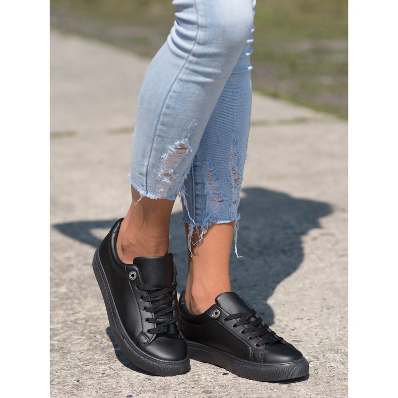 SHELOVET Tennarit Eco -nahkaa musta 2