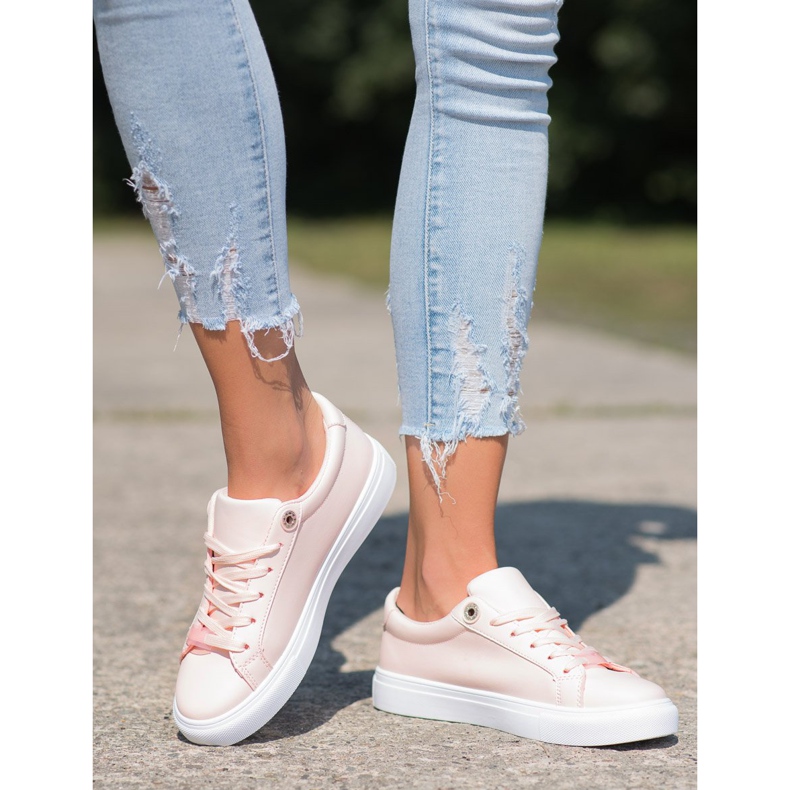 SHELOVET Tennarit Eco -nahkaa vaaleanpunainen 2