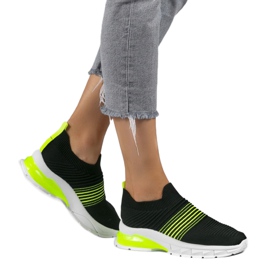 Mustat ja vihreät urheilukengät 8087-SP 1