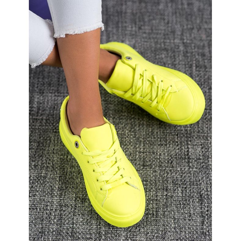 SHELOVET Tennarit Eco -nahkaa keltainen 1