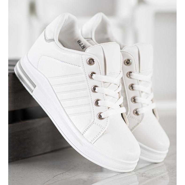 SHELOVET Valkoiset Wedge -lenkkarit valkoinen 2