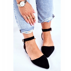 SEA Naisten mustat tasaiset ballerinat vyöllä Allison Spitzillä 2