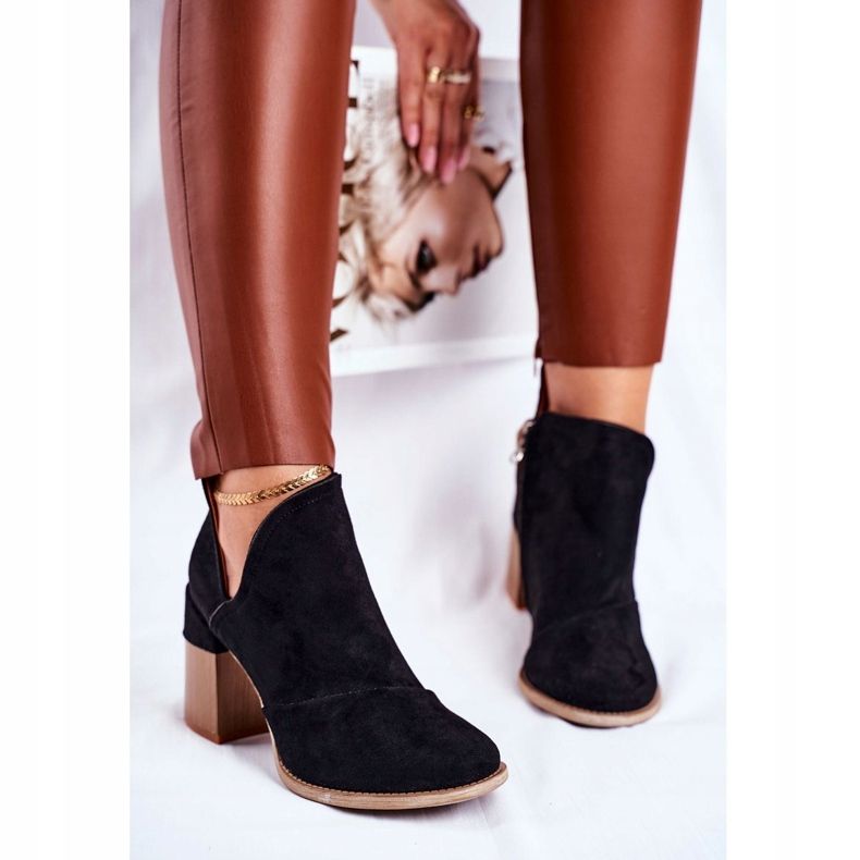 MSMG Naisten saappaat kantapäässä musta Meliori -leikkaus 1